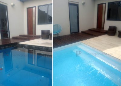 Pool resurfacing white tile conversion - Toorak | Pacific Pools