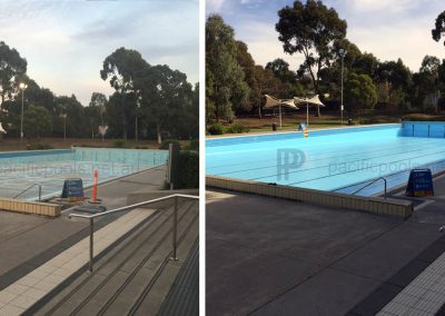 Public swimming pool renovation painting - Melbourne | Pacific Pools