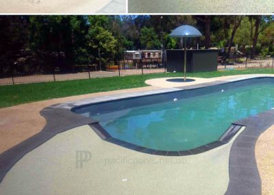Swimming pool beach entry pebblecrete pebbledash | Pacific Pools