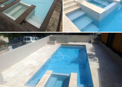 Swimming pool renovation with travertine - Mount Eliza | Pacific Pools